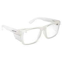 Safety Glasses Frontside Clear Lens With Clear Frame 