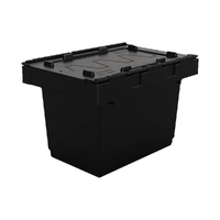 68L Plastic Crate Security With Black Lid