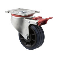 150kg Rated J Series Heavy Duty Castor - 100mm - Swivel With Brake