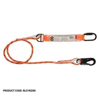 Single Leg Kernmantle 2M Shock Absorb Rope Lanyard with Hardware 