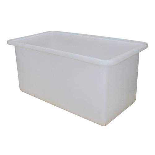 455L Plastic Rectangular Tank - 1230 X 620 X 600mm - White