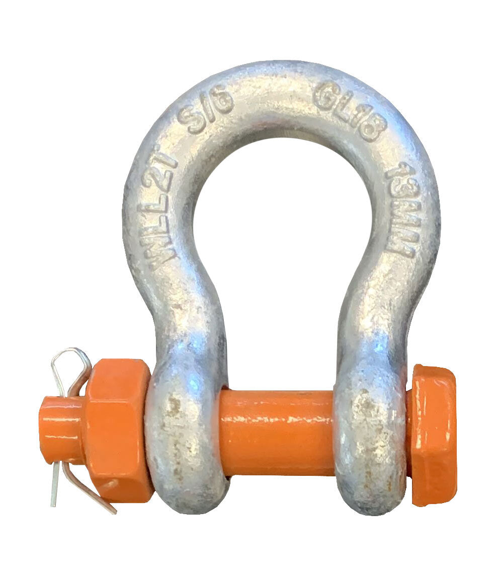 2000kg Rated Grade S Alloy Steel Safety Pin Bow Shackles