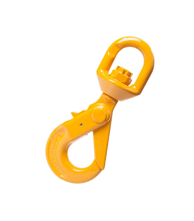 10mm - Grade 80 Alloy Steel Eye Type Swivel Self Locking Hooks