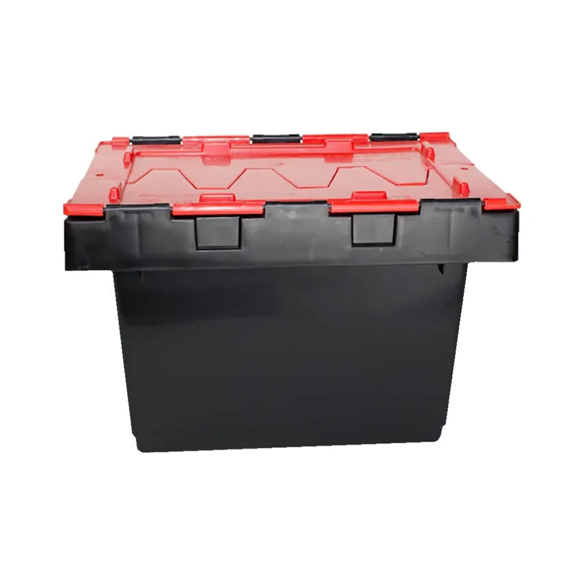 68L Plastic Crate Security With Red Lid