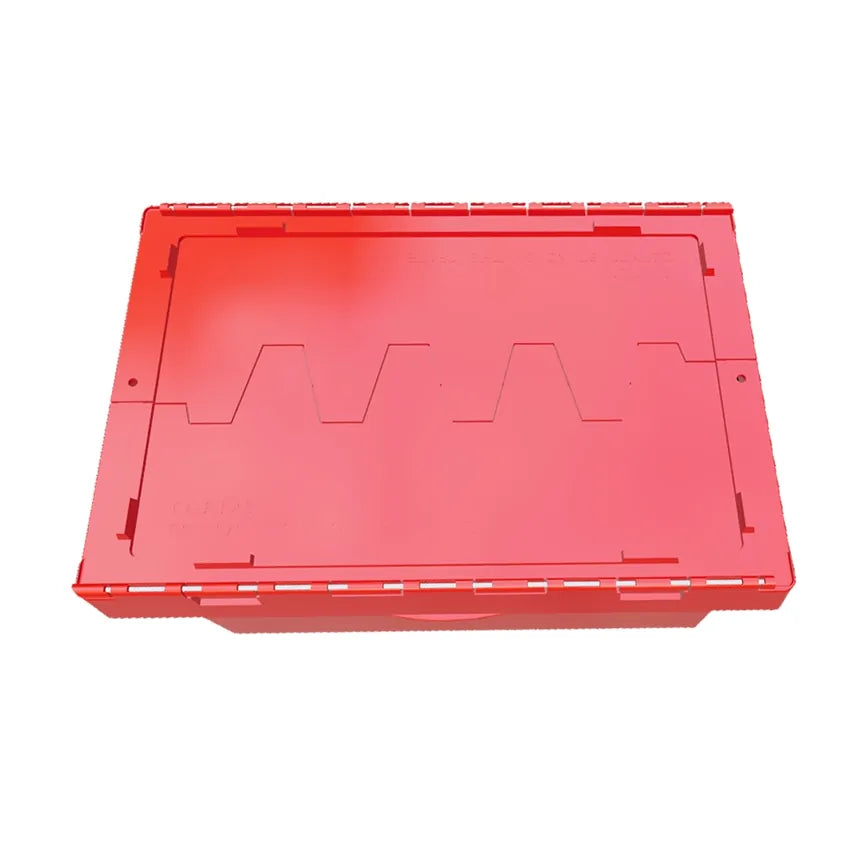 68L Plastic Crate Security With Red Lid