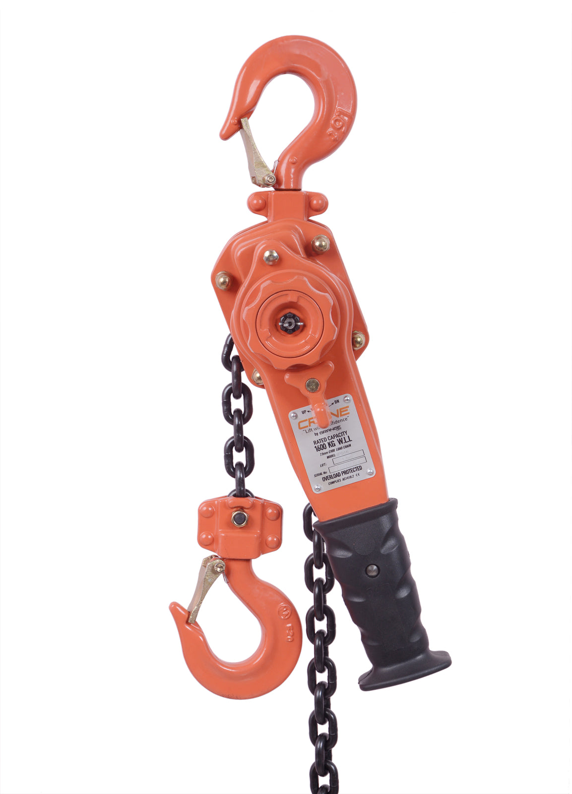 1600kg Rated CRANE TOUGH G100 Lever Block - 3.0m