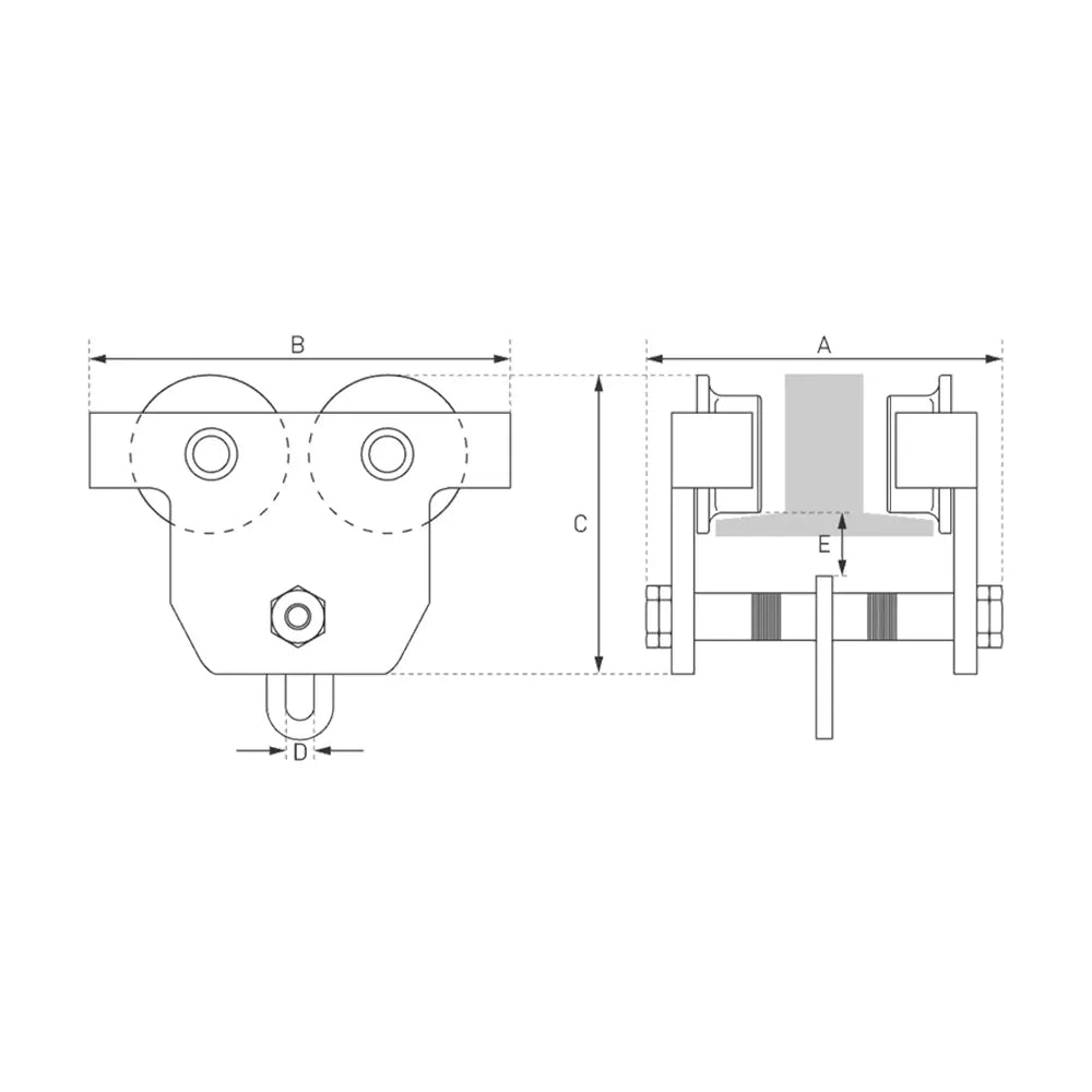 1000kg - Girder Trolleys