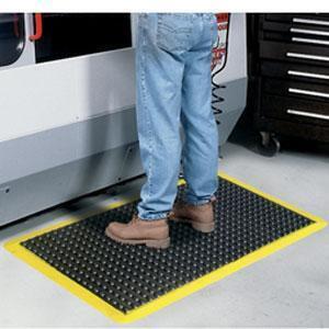 Ergo Anti Fatigue Mat - Industrial Grade - Yellow Borders