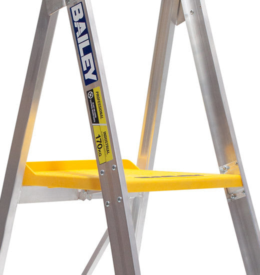 Bailey 8 Steps Aluminium Professional Punchlock Platform Ladder - 170kg Rated