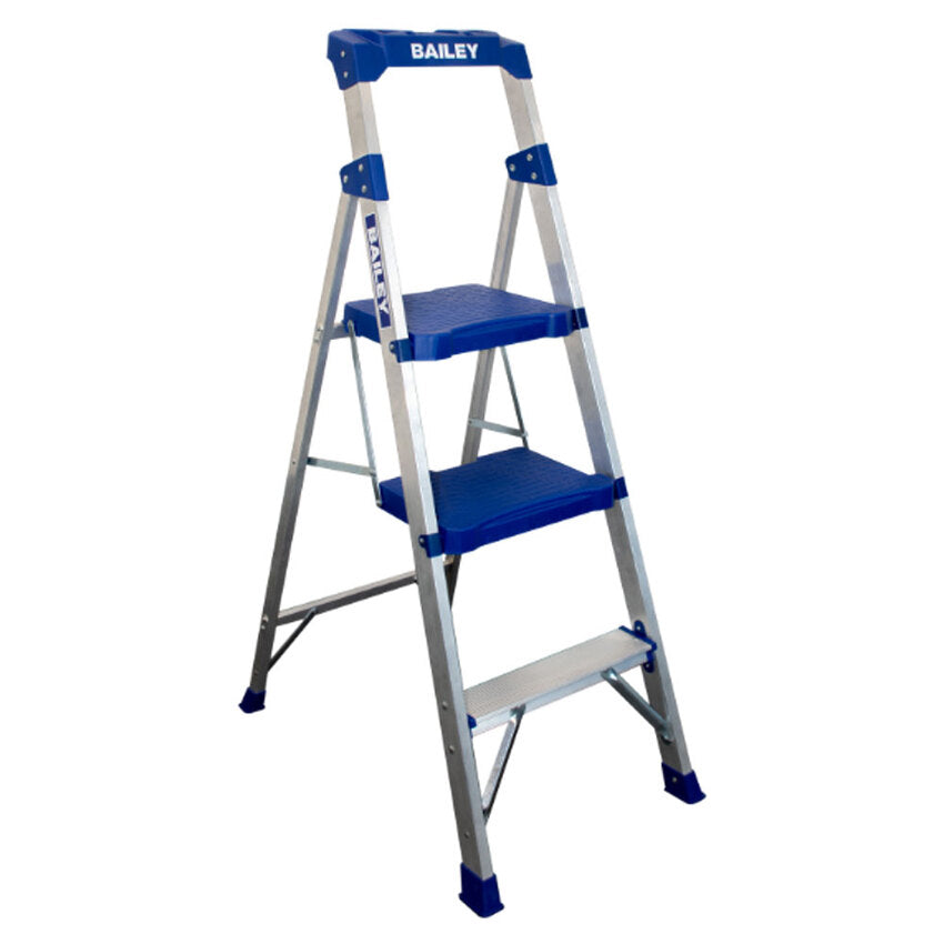 Bailey 3 Steps Twin Aluminium Platform Ladder - TRADE LYTE - 135kg Rated