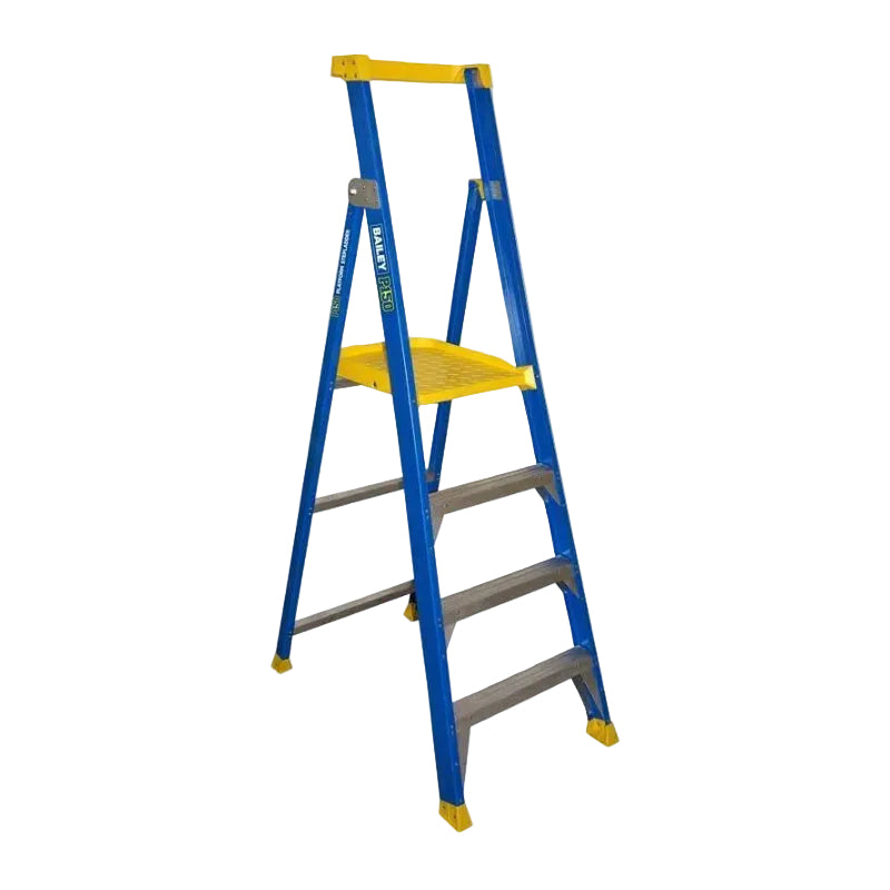 Bailey 4 Steps Fibreglass Platform Ladder - JOB Station - 150kg Rated