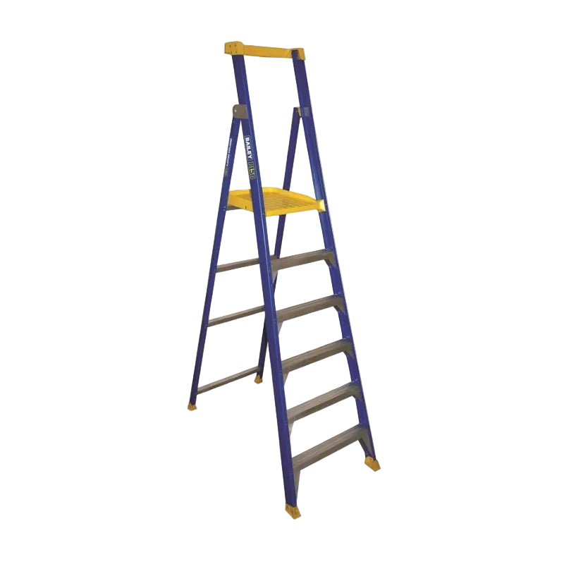 Bailey 6 Steps Fibreglass Platform Ladder - JOB Station - 150kg Rated