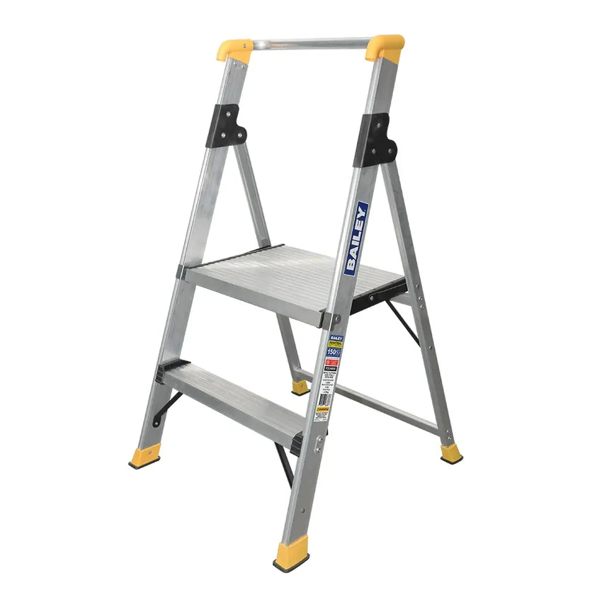 Bailey 2 Step Platform Ladder - Aluminium Extra Wide - 150kg Rated