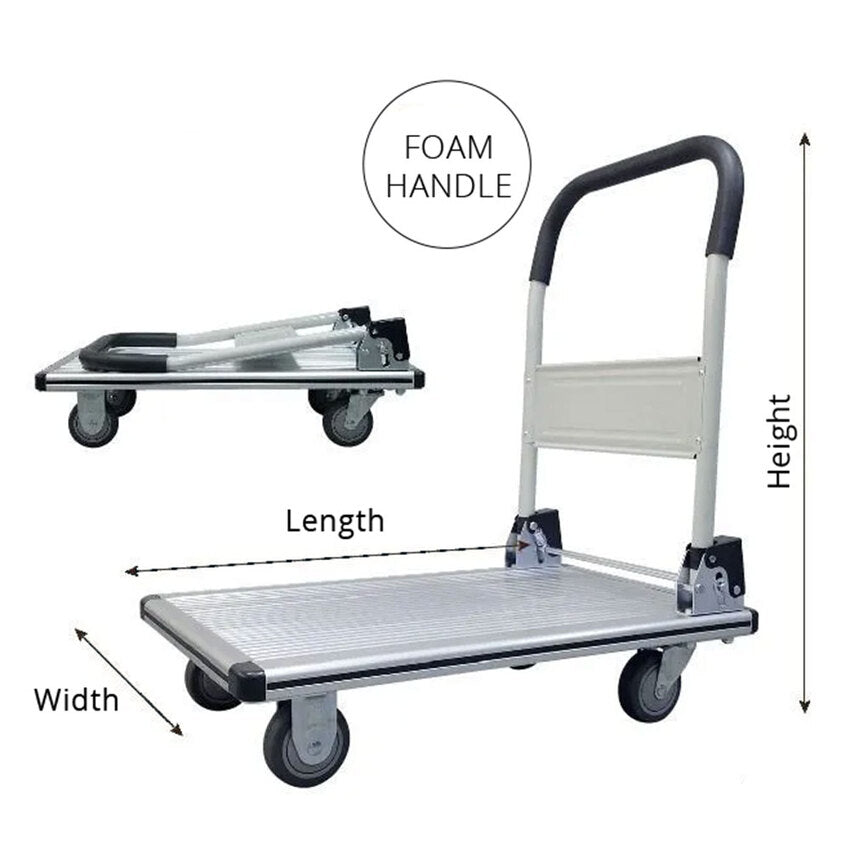 200Kg Rated Aluminium Foldable Platform Trolley
