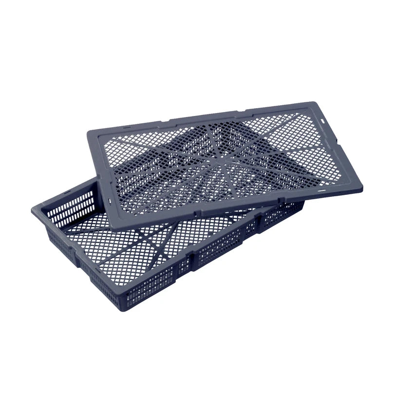 15L Plastic Aquaculture Vented Crate + Lid