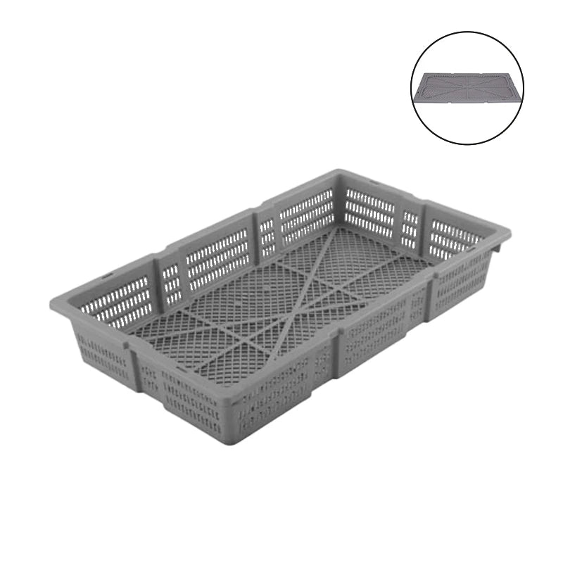 15L Plastic Aquaculture Vented Crate + Lid