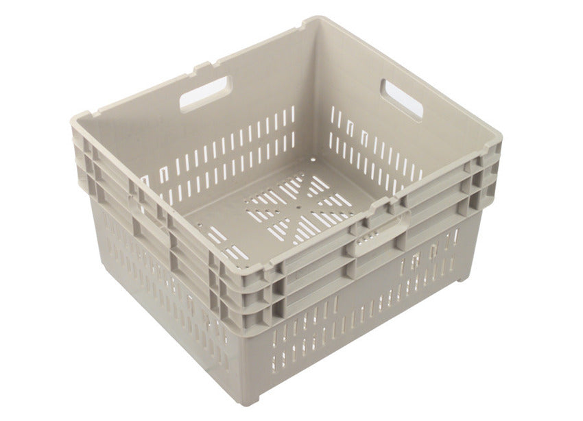 84L Plastic Crate Vented - Beige