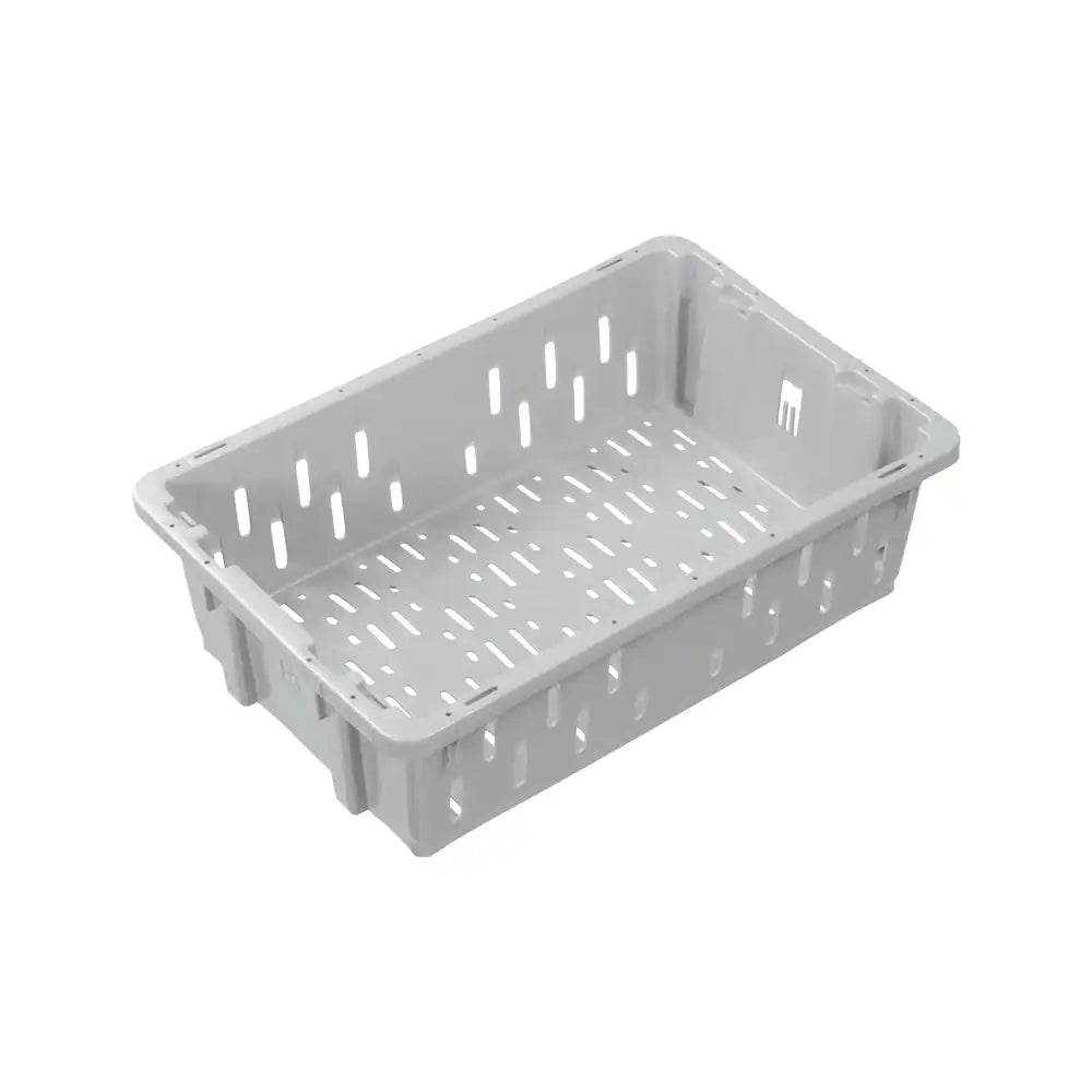 23L Plastic Crate Vented Stack And Nest - Grey