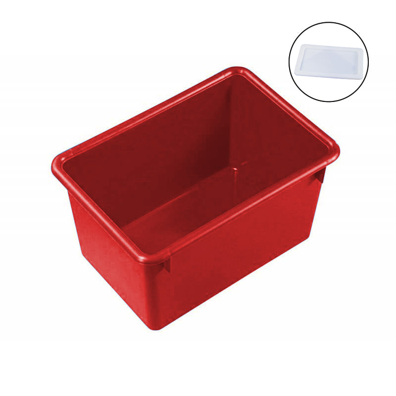 27L Nesting Plastic Crate + Lid