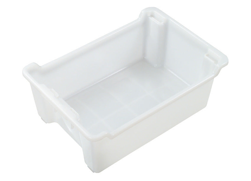32L Plastic Crate Stack And Nest - White
