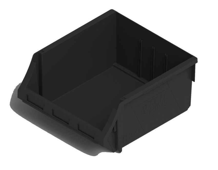 24L Plastic Microbin Storage Container - Black