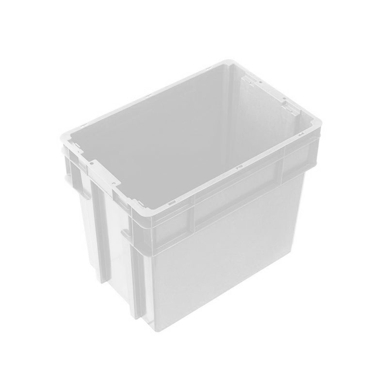 78L Plastic Crate Stack & Nest Container Without Lid - White