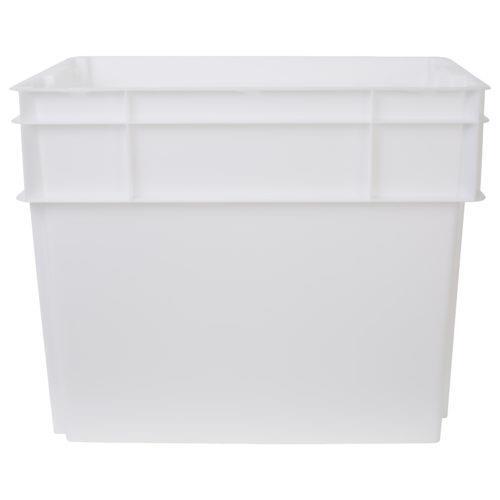 78L Plastic Crate Stack & Nest Container Without Lid - White