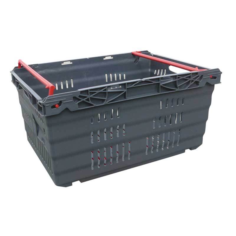 46L Plastic Crate Vented Swing Bar