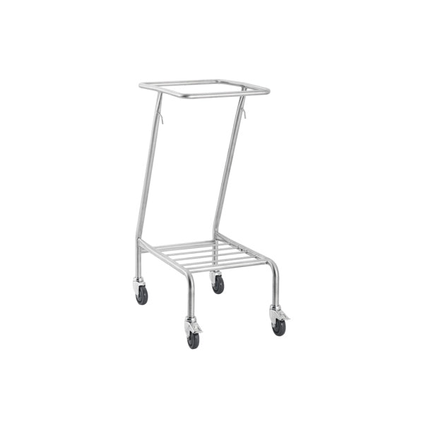 Single Stainless Steel Linen Cart Trolley Skip