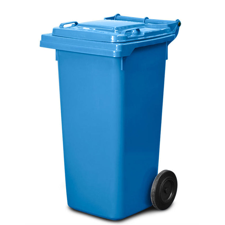 240L Plastic Wheelie Bin - Blue