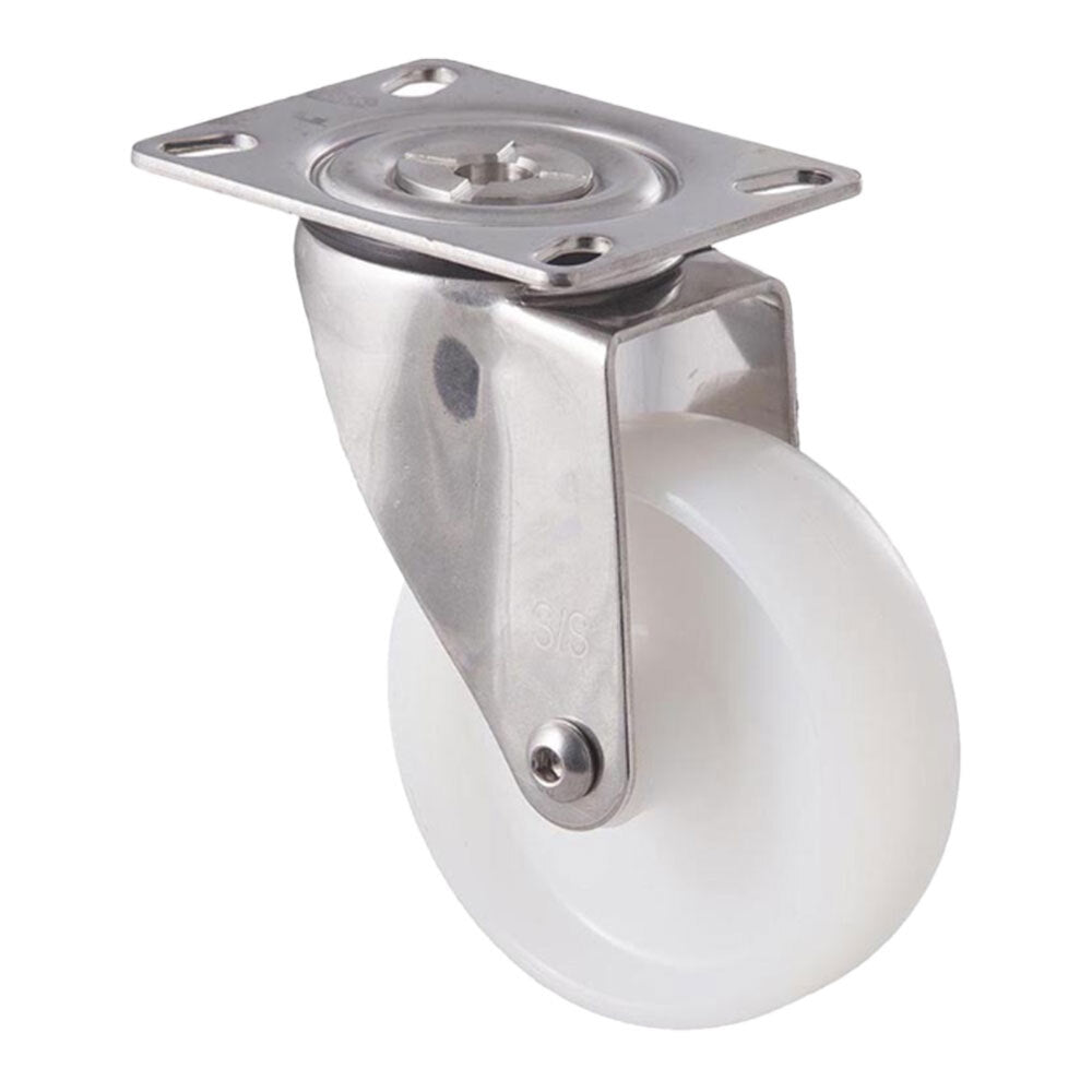 150kg Rated M Stainless Steel Series Castor - 100mm - Swivel Plate