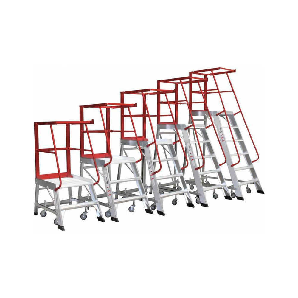 2 - 6 Step 150kg Rated Mobile Order Picker Ladder