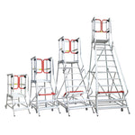 200kg Rated Monstar Pro Aluminium Rolling Platform Ladder