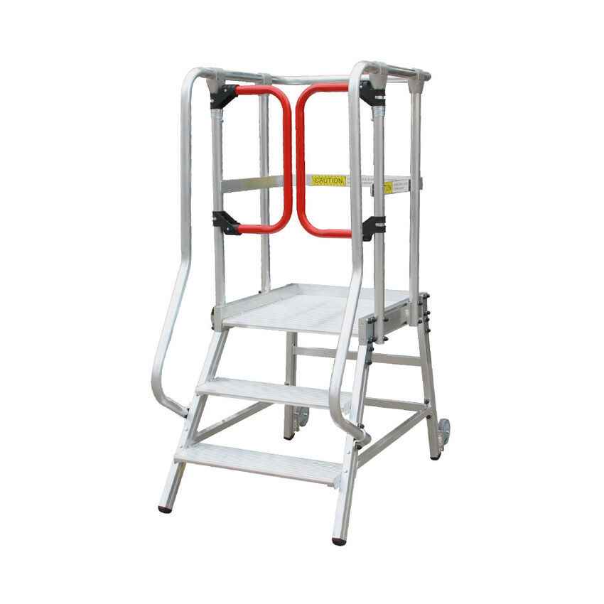 200kg Rated Monstar Pro Aluminium Rolling Platform Ladder