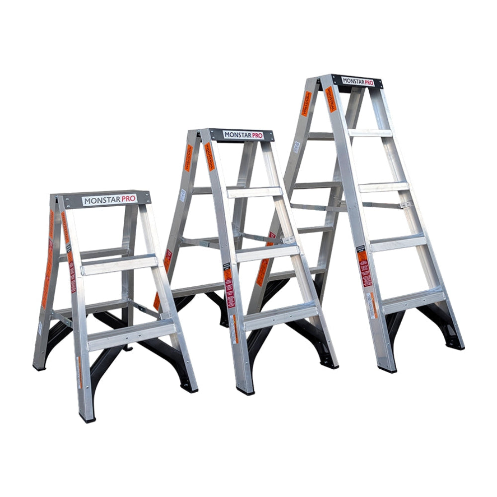 3 - 5 Step 180kg Rated Monstar Pro Aluminium Step Ladder