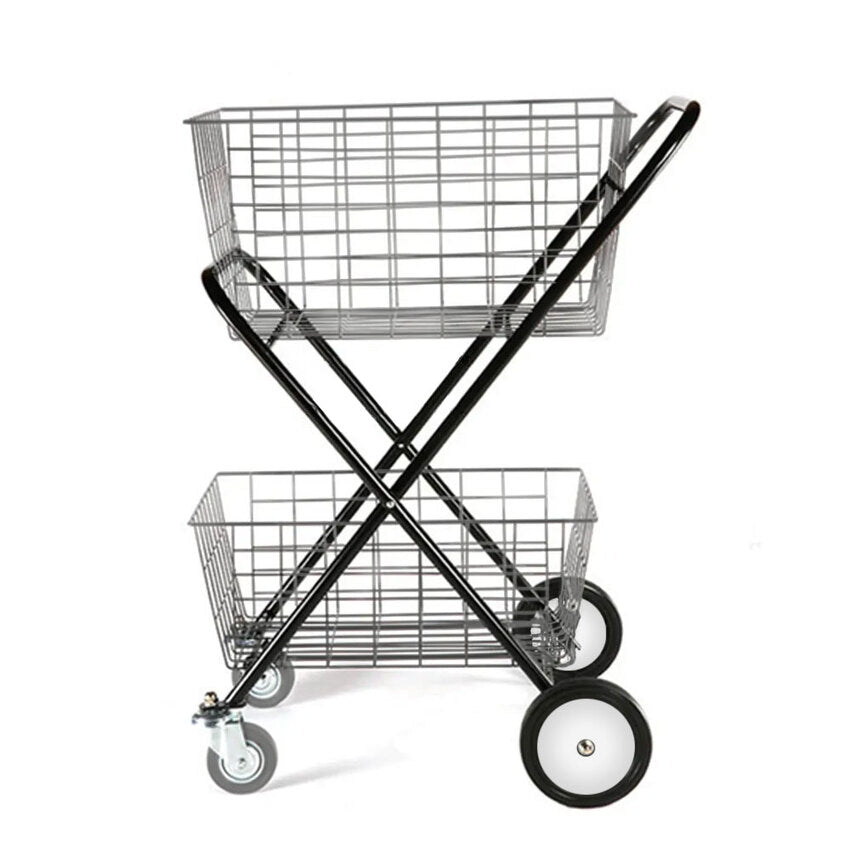Foldable Shopping Trolley - Double Baskets