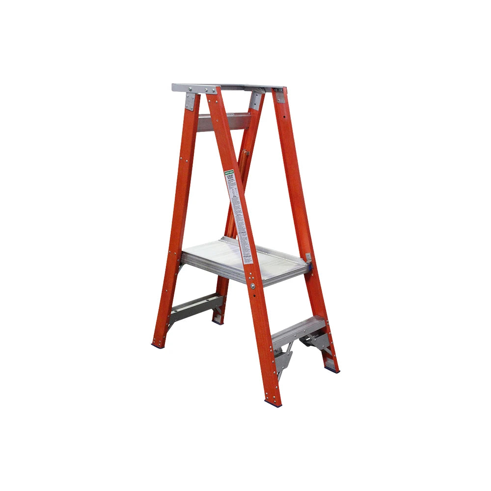 Indalex Fibreglass Platform Ladder - 150kg Rated