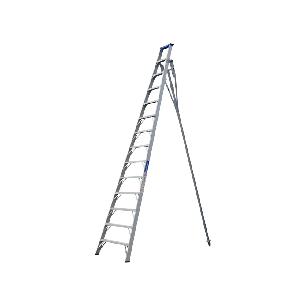 Indalex 7 - 11 Steps 150kg Rated Durable Heavy Duty Industrial Aluminium Orchard Ladder