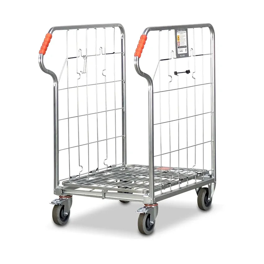 500kg Rated 2 Sided Folding Roll Cage Trolley