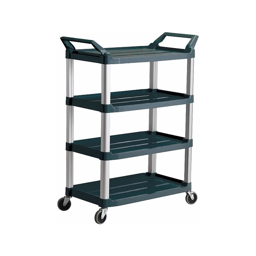 135kg Rated Rated Hi-5 4 Shelf Utility Cart - Black