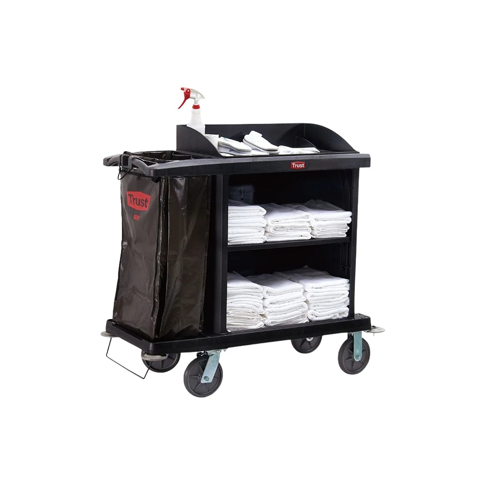 Grandmaid Cruise Housekeeping Commercial Hospitality Cart - Black