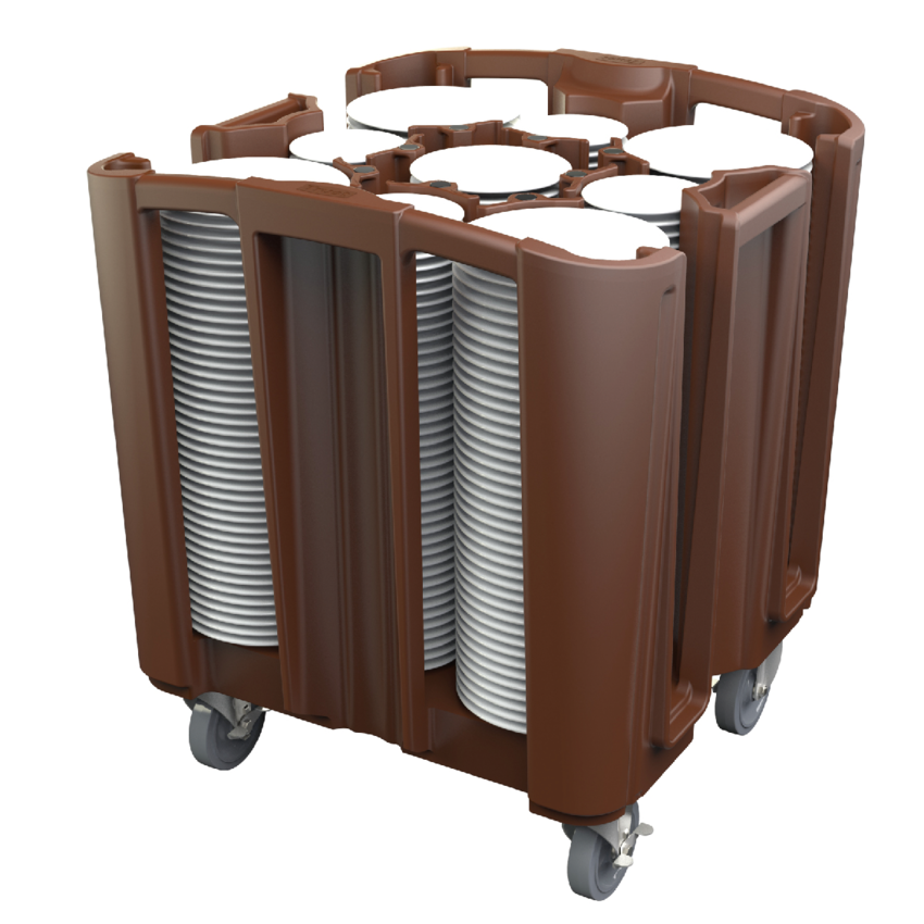 Adjustable Tray & Dish Cart  - Dark Brown