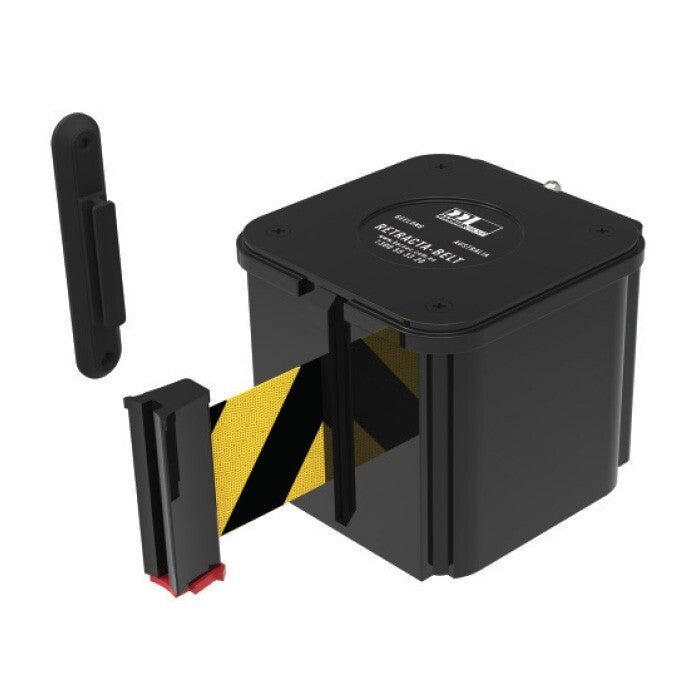 7.6m Retracta-Belt Wall Mount - Black & Yellow