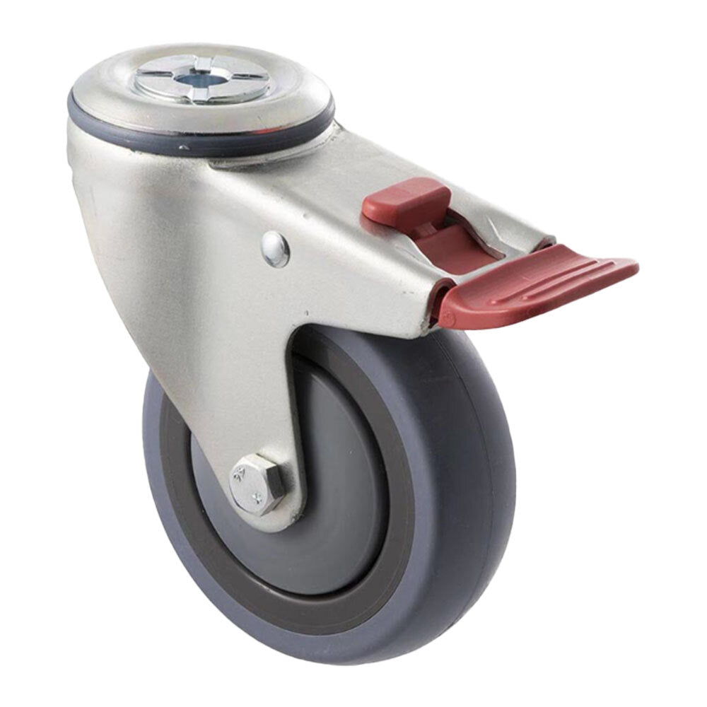 100kg Rated M Series Industrial Castor -100mm - Swivel With Brake
