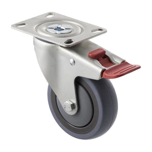 100kg Rated M Series Industrial Castor - 100mm - Swivel With Brake