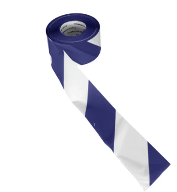 Safety Tape Blue/White Tape 100m