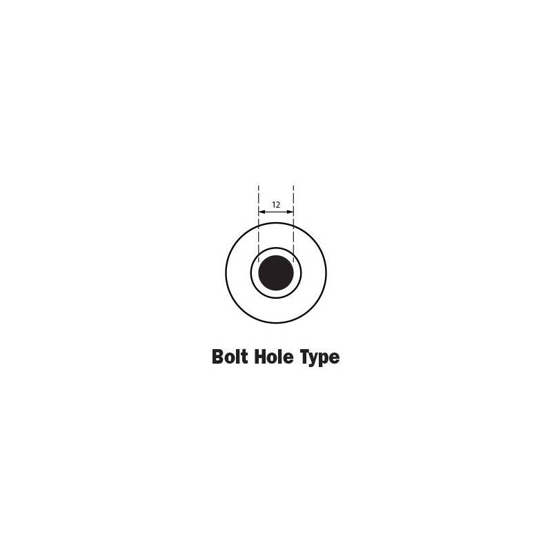 180kg Rated White Nylon Castor - 80mm - Bolt Hole