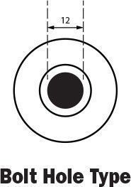 180kg Rated Stainless Steel Nylon Castor - 80mm - Bolt Hole