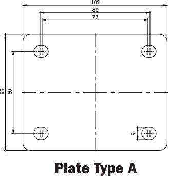 190kg Rated Stainless Steel Nylon Castor - 100mm - Swivel With Brake