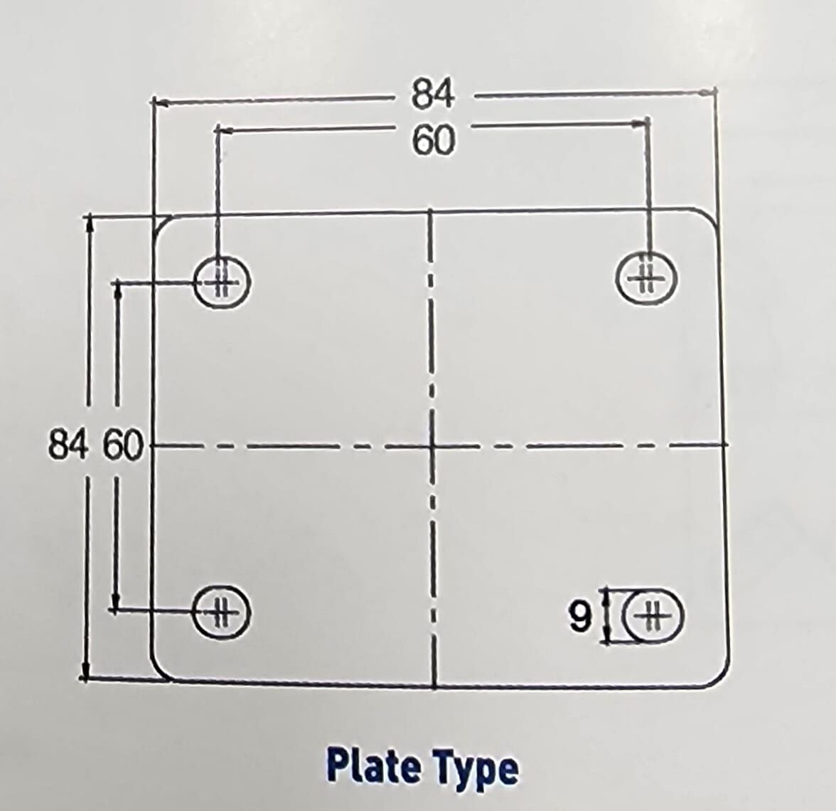 300kg Rated Low Profile Heavy Duty Castor - 50mm - Swivel Plate